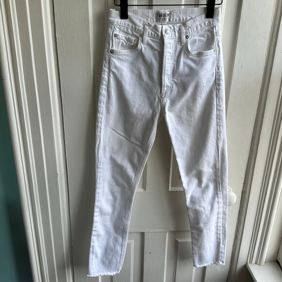 AGOLDE Nico High Rise White Slim Leg Jeans - Picture 2 of 9